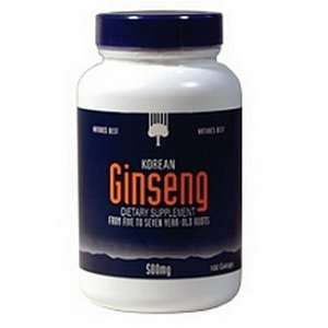  Natures Best Korean Ginseng Capsules, 500 mg, 100 Count 
