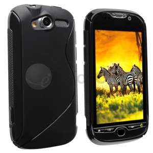 Black S Line Rubber TPU Case Cover For HTC Mytouch 4G  