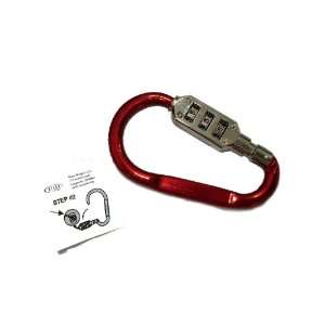  Travel Gear Lock / Locking Carabiner with Combination Lock 