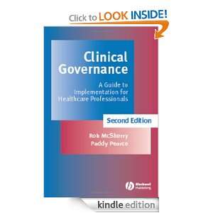 Clinical Governance A Guide to Implementation for Healthcare 