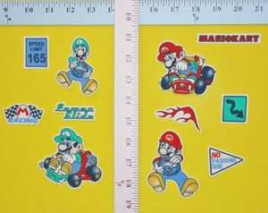 Super Mario Luigi Brothers fabric iron on appliques, set of 11  