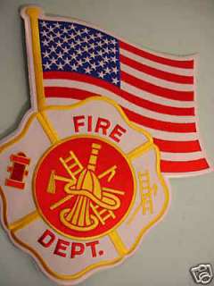 HUGE 11 PATCH FIRE DEPT. Firefighter Fireman NEW Flag  