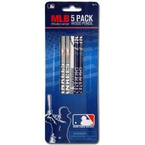  New   Mlb, Ny Yankees 5Pk Pencil Case Pack 48 by DDI Arts 