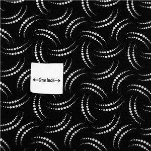 Andover Cotton Fabric Black & White Geometric Arcs BTY  