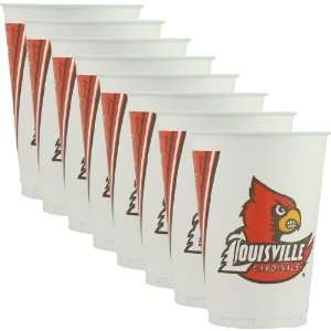    NCAA Louisville Cardinals 8 Pack Plastic Cups