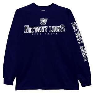  Penn State Nittany Lions Navy Text Logo Long Sleeve T 