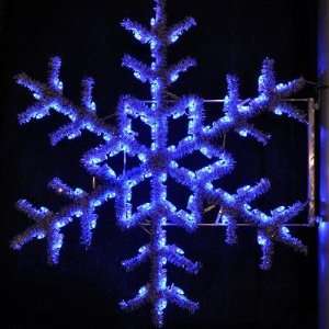  36 Pole Decoration Garland Snowflake in Blue