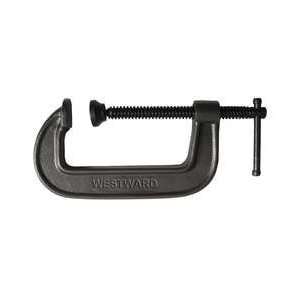 Westward 10D512 C Clamp, 5 In, 2 1/2 In Deep, Black  