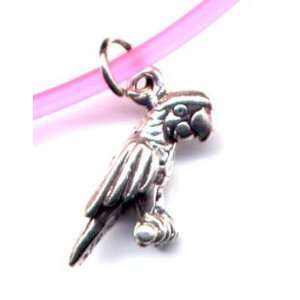   10 Pink Parrot Ankle Bracelet Sterling Silver Jewelry