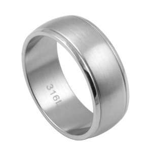  316L Plain Stainless Steel Wedding Band   Size 7 Jewelry