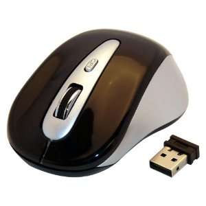  Wireless Optical Laser Mouse for Notebook or PC   Black 