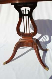   Duncan Phyfe Mahogany Side Table with Lyre Base Turn of Century  