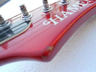 80s Hamer USA Scarab Electric Guitar Candy Apple Red Original Hard 