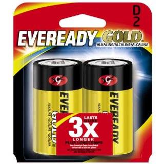 Eveready Gold Alkaline D Battery, 2 Count (12 Pack)