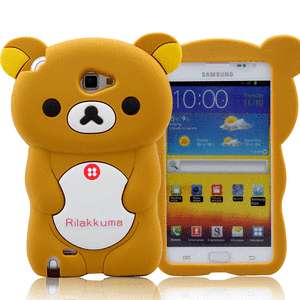 Brown Cute Bear 3D Silicone Soft Case Cover For SAMSUNG GALAXY Note 