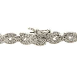 Sterling Silver 1/2ct TW Diamond XO Bracelet  