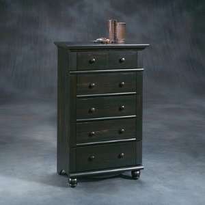   Sauder Harbor View 5 Drawer Chest in Antiqued Paint Furniture & Decor
