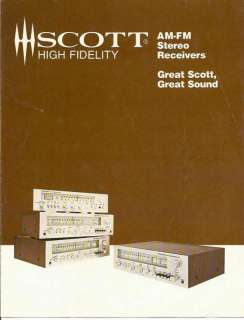 Scott High Fidelity AM FM Stereo Receivers Brochure  