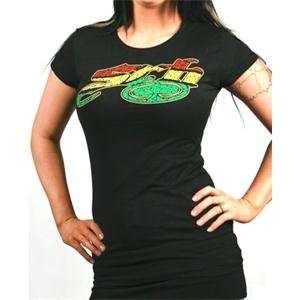  SRH Womens Rum T Shirt   Large/Black Automotive