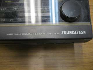 Soundesign 5888 BLK AM FM Stereo Receiver Cassette Rec  
