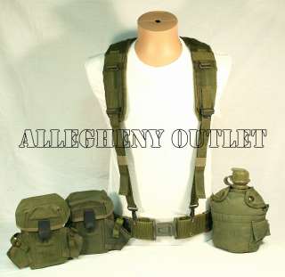 USGI LC 2 ALICE Belt Canteen Pouches Suspenders LARGE  
