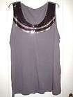 Lovely  Kische Muted Plum/Purple Sequinned SlinkyTop/Shell 1X 