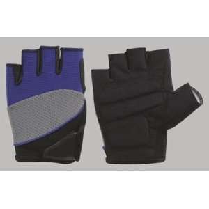  Half Finger Goatskin Sport Gloves (D2154BLU L) pair