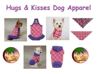 HUGS & KISSES DOG APPAREL   Bandana   Hoodie Pullover   Dress   FREE 