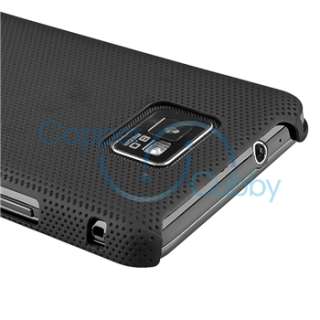 Black Mesh Vent Hole Hard Case Cover for Samsung Galaxy S II 2 i9100 