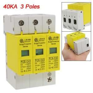   Power Supply System Surge Arrester 3 Poles AC 420V 40KA Electronics