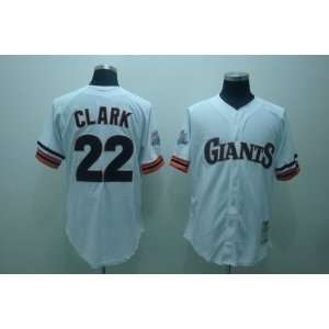 San Francisco Giants #22 Clark White M&n 2011 MLB Authentic Cream Gold 