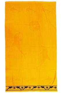   Luxury Jacquard 40x70 Oversized Beach Towel, Assorted Styles (Yellow