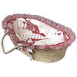 Hoohobbers Moses Basket with Poppy Bedding  