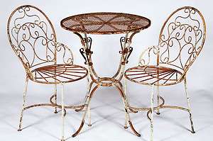   Ice Cream Chairs and Table Set   Metal Patio Furniture to Last  