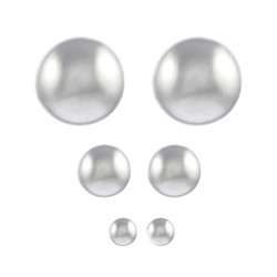 Sterling Silver Ball Stud Earrings (Set of 3)  