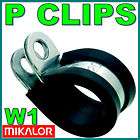 10 x mikalor w1 epdm rubber lined p clips fuel