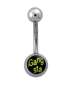 Gangsta Logo Curved Steel Barbell (Case of 5)  