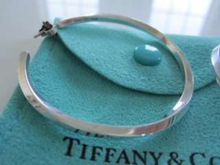 HUGE Tiffany & Co. Sterling Silver Large Twist Hoop Earrings  