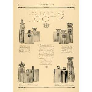  1923 Ad Coty Les Parfums Perfumes French Fifth Avenue 