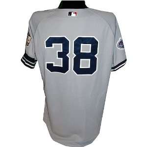  Dan Giese #38 2008 Yankees Game Used Road Grey Jersey w 