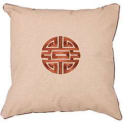 Chinese Long Life Symbol Beige Cushion Cover  