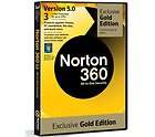 NORTON 360 Exclusive Gold Edition Version 5.0 1 Year Security 3 PCs 3 