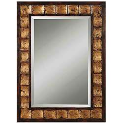 Justus Distressed Mahogany Wood Framed Mirror  