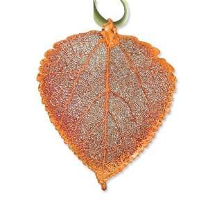  Iridescent Copper Dipped Aspen Decorative Leaf Jewelry