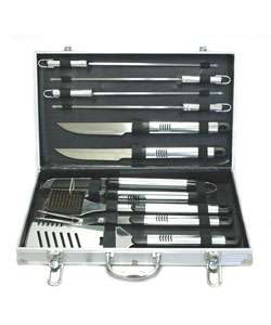Daxx Stainless Steel 10 piece BBQ Set with Case  
