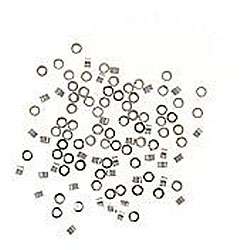 Sterling Silver 2 mm x 1 mm Crimp Beads (Pack of 100)  