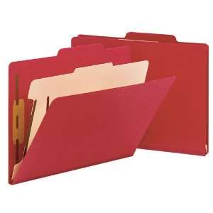  Smead Top Tab Colored Classification Folder   Red 