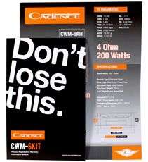 Cadence CWM6KIT 6.5 200 Watt Component Car Speakers, Aluminum Cones 