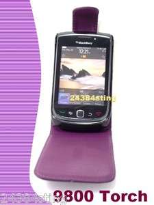 LEATHER FLIP CASE COVER POUCH for BLACKBERRY 9800 TORCH  