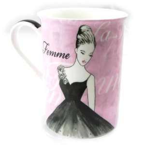  Cappuccino mug Belle Epoque pink.